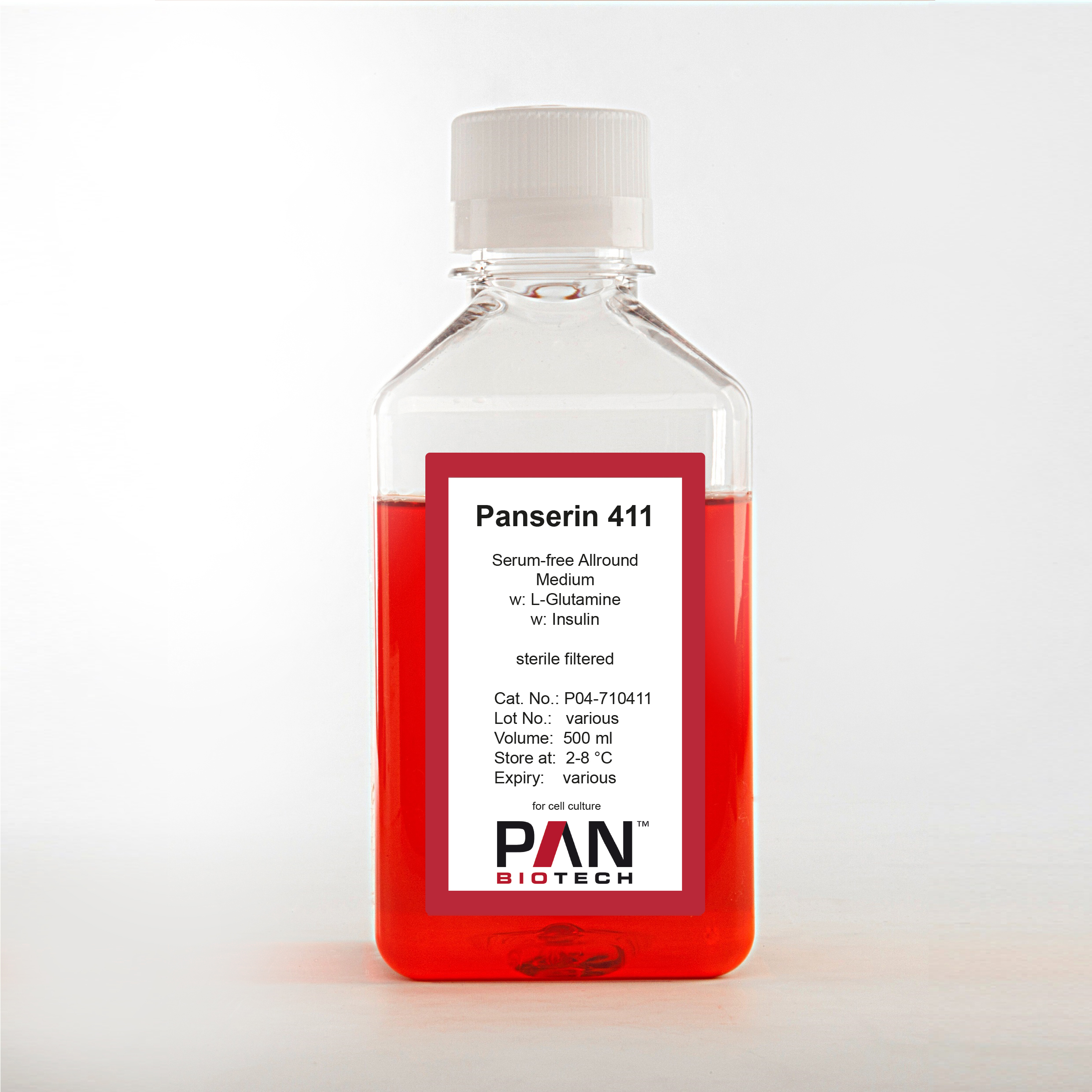 Panserin 411, Serum-free Allround Medium, w: L-Glutamine, w: Insulin human rec.