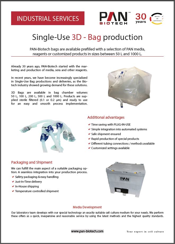 Single-Use 3D Bag