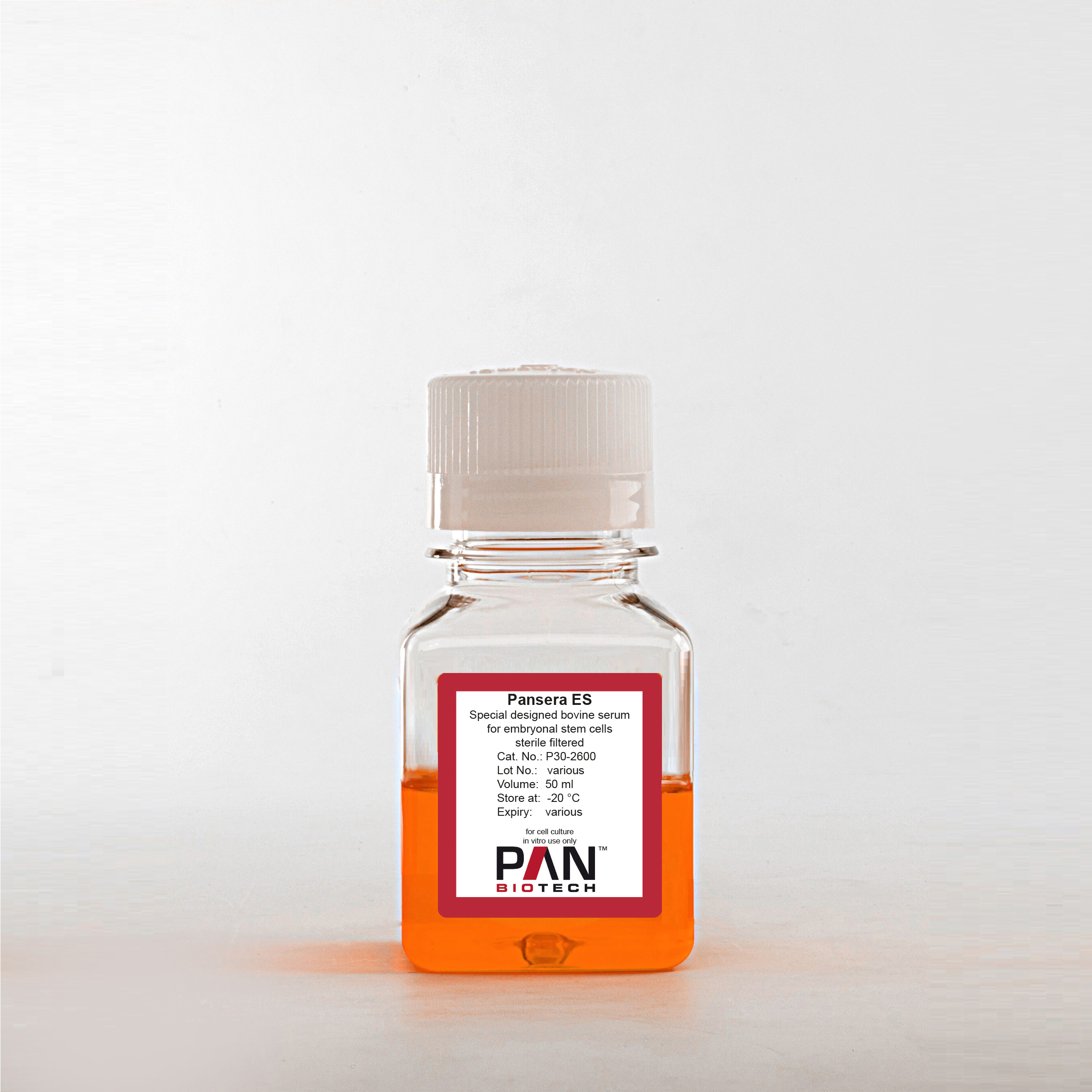 Pansera ES, South America origin, special designed bovine serum for embryonal stem cells, 0.2 µm sterile filtered