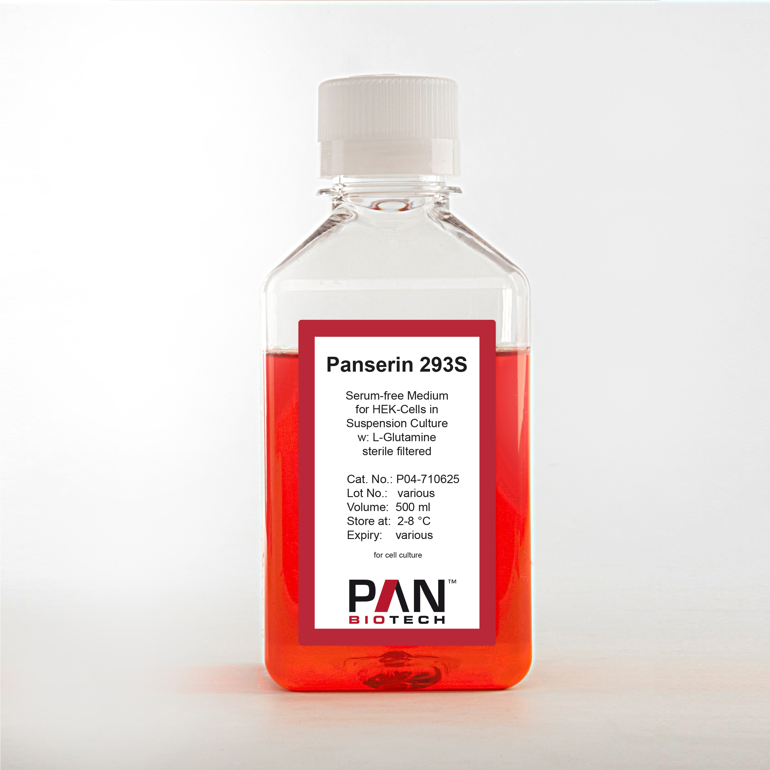 Panserin 293S, Serum-free medium for HEK-Cells in suspension culture, w/o: Pluronic