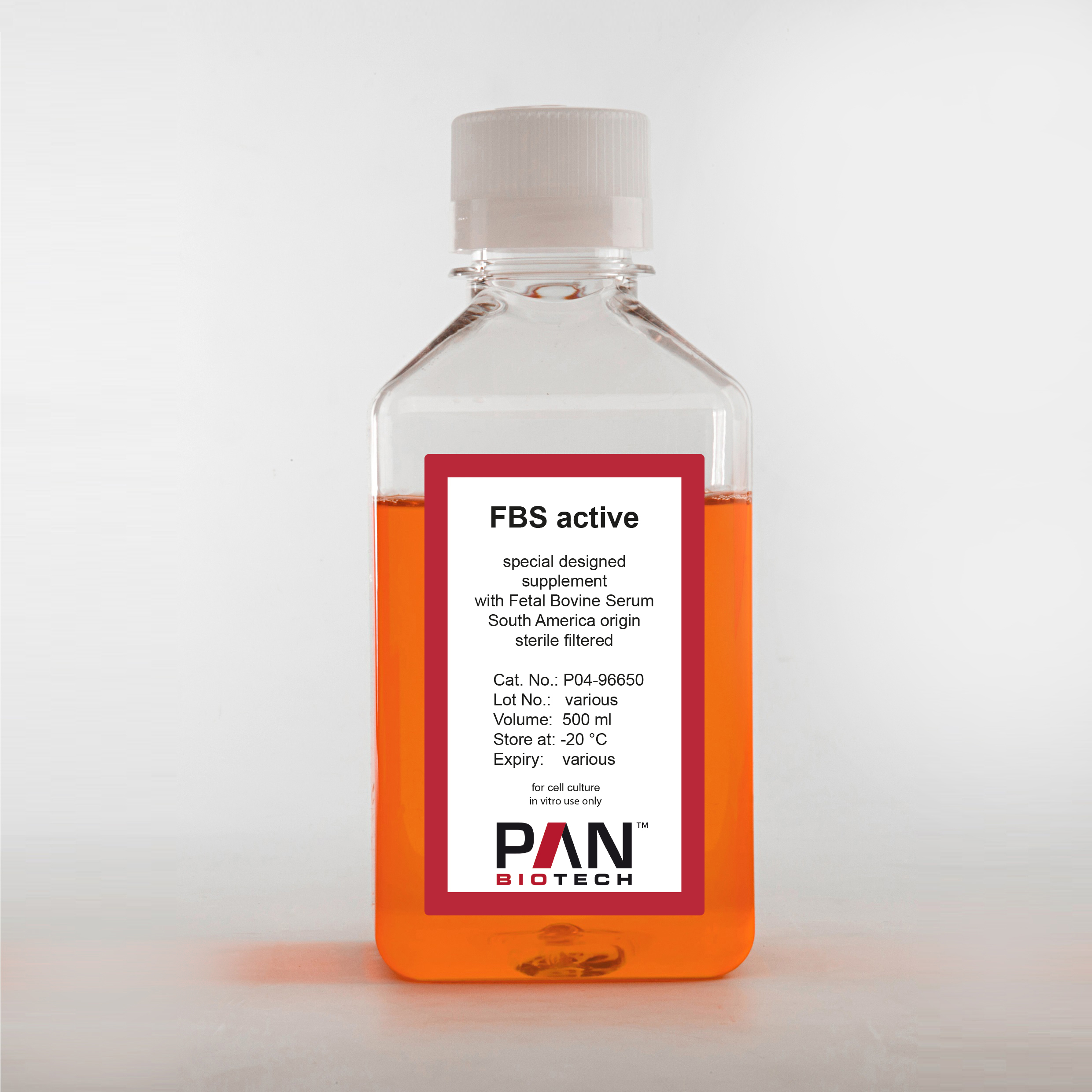 FBS active, special designed supplement with Fetal Bovine Serum, South America origin