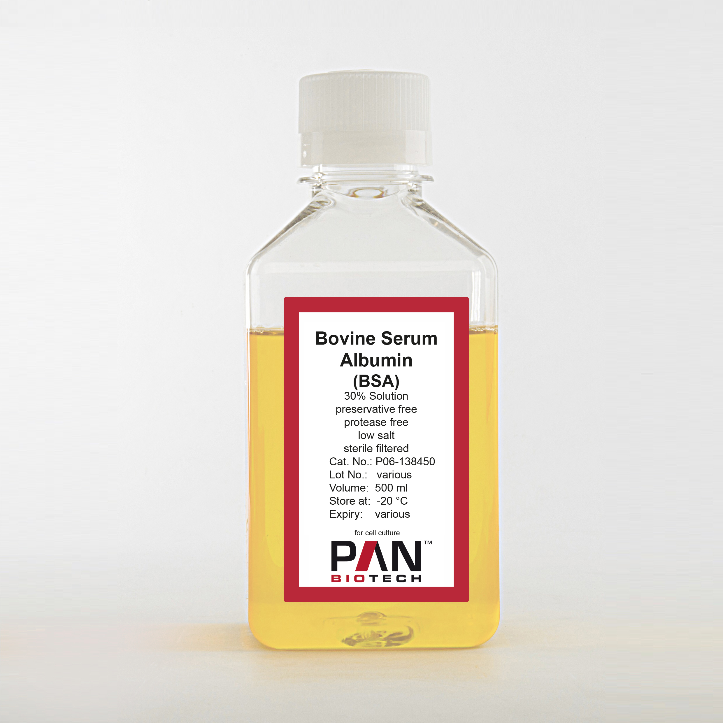 Bovine Serum Albumin (BSA), 30 % solution, Low salt, Preservative free, Protease free